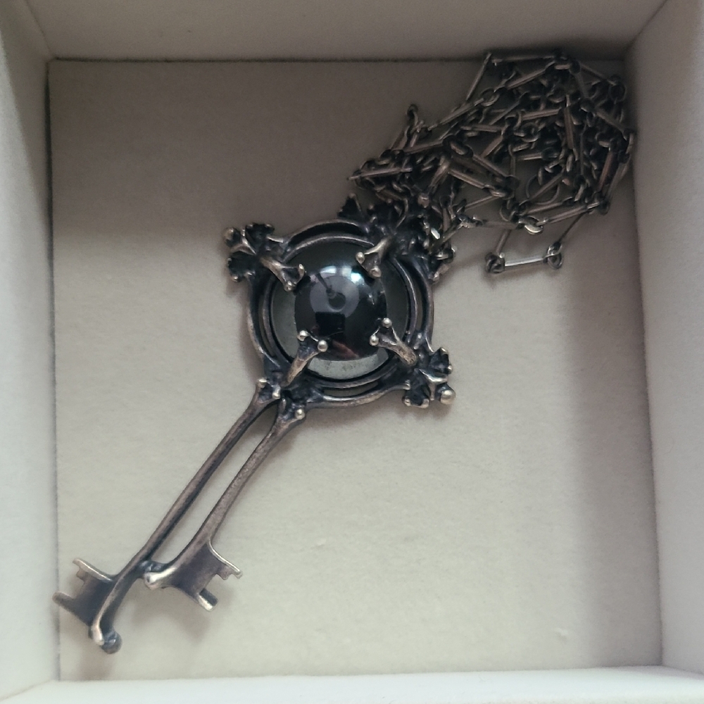 Bloodmilk Hematite Key Of Pythia Necklace